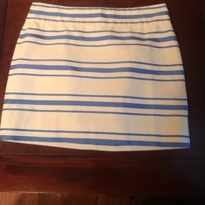J. Crew Blue and white striped mini skirt!